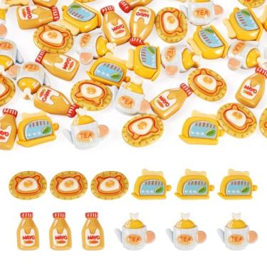 Imagem de Magibeads 40 peças, cabochão de resina, enfeites de costas planas, imitação de sobremesa para fazer joias faça você mesmo, clipes de cabelo, capas de telefone, artesanato, festa, jardim, decorações