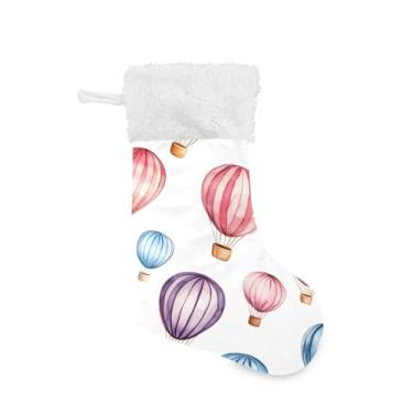 Imagem de Blueangle Pacote com 2 balões de aquarela de 43 cm, meias de Natal para decorações de festas de fim de ano, suportes de presente e meias (183)