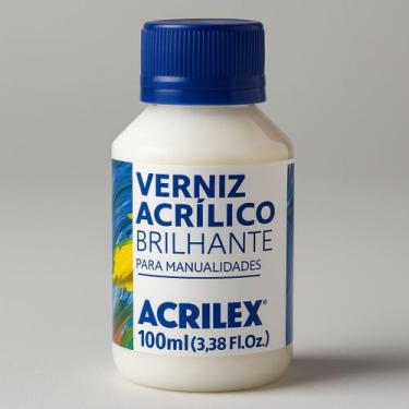 Imagem de Verniz Acrílico Brilhante Acrilex 100ml  Proteção e Brilho para Artesa
