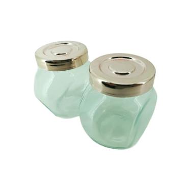 Imagem de Kit 2 Porta Condimentos de Vidro Rosa 180ml