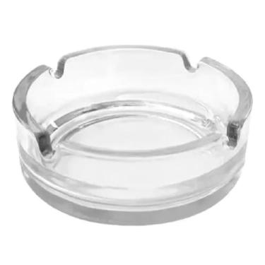 Imagem de Cinzeiro redondo de vidro - transparente e durável, adequado para bares, casas, restaurantes e atividades de lazer (Modelo 2)
