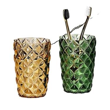 Imagem de Copo para enxaguante bucal para casal copo de escova de dentes transparente para casa dormitório escova de dentes conjunto de lavagem de viagem