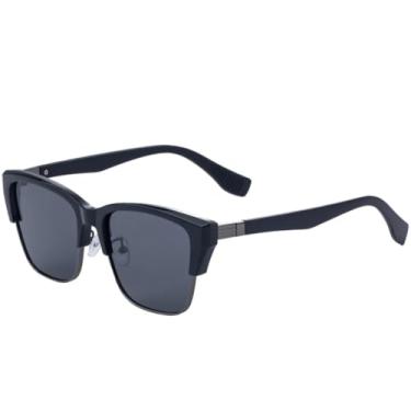 Imagem de Óculos de sol vintage luxuosos com lentes de madeira estilo olho de gato, óculos de sol femininos da moda para homens, óculos de viagem para o verão, UV400 (preto e cinza)