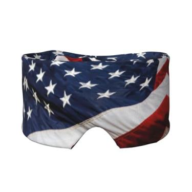 Imagem de Máscara protetora para olhos e orelhas com estampa da bandeira americana, respirável, ajustável, blecaute, confortável