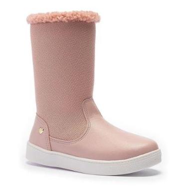 Imagem de Bota Tênis Feminina Infantil Tininha Menina Casual com Pêlo-Feminino