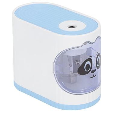 Imagem de Ymiko Apontador de Lápis Elétrico para Sala de Aula, Design de Desenho Animado, Parada Automática, Adequado para Crianças e Artistas (Azul)