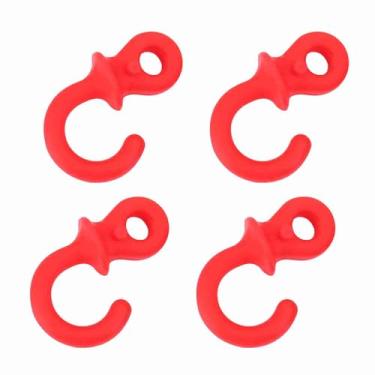 Imagem de TARSHYRY 4 Pacotes de Silenciadores de Corda de arcos de Cauda de Macaco, Amortecedores de Vibração de arcos Composto de Borracha para Tiro Com arcos (Vermelho)