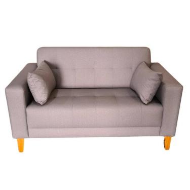 Imagem de Sofá  Gianni Tecido Acquablock Pé Trapézio Claro  140cm - 4R Estofados