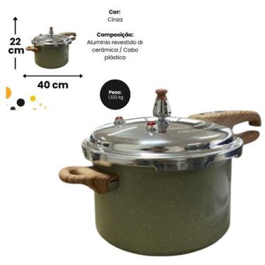 Imagem de Panela de Pressão Indução 4,2L Cerâmica Max Chef - Fratelli