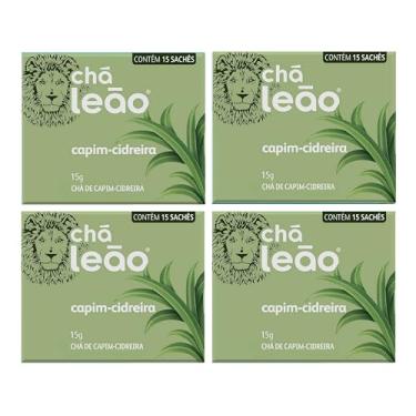 Imagem de Chá Leão Ervas 4 Caixas 60 Sachês - Embalados Individualmente (Capim - Cidreira)