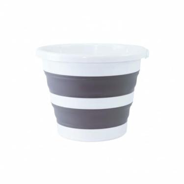 Imagem de Balde Retrátil/Dobrável 12L Branco com Cinza - Nobre