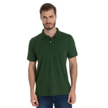 Imagem de Camisa Gola Polo Piquet Masculina Básica Lisa-Masculino