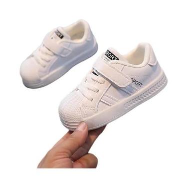 Imagem de Tênis Casuais Brancos Antiderrapantes Para Crianças, Sapatos Esportivo