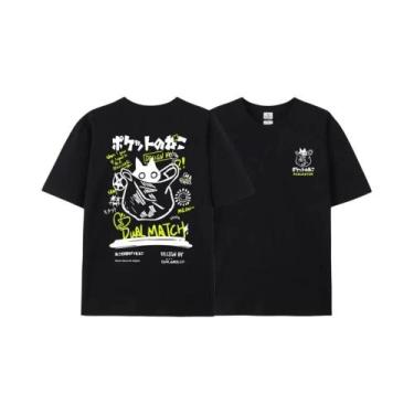 Imagem de Camisetas De Verão Unissex Com Estampa De Gato Cartoon Harajuku Kawaii