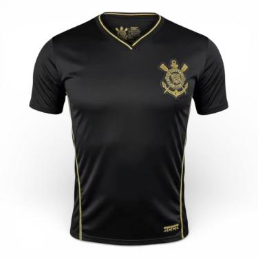Imagem de Camisa Corinthians Infantil Logo Bordado Gold Oficial