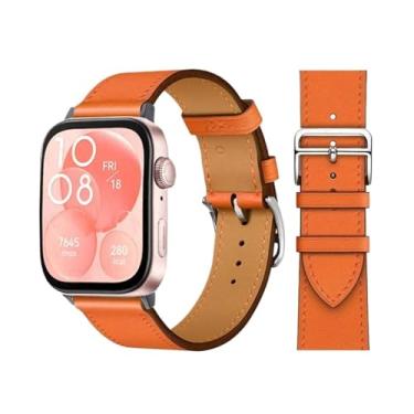 Imagem de BDNJN Pulseira retrô para Huawei Watch Fit 3 pulseira de couro bovino italiano de substituição rápida correa pulseiras de relógio para Huawei Fit 3 Fit 2 Watch, Fit 2, Ágata