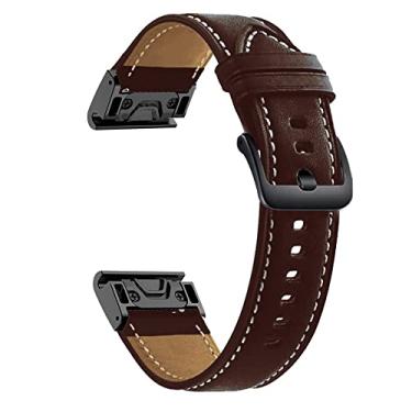 Imagem de EZZON Pulseira de relógio de ajuste rápido de 26 mm para Garmin Enduro/Tactix Delta/Descen MK1 MK2 MK2 relógio de pulso inteligente Leahter Band Watch band (Cor: C, Tamanho: Para Descent MK1)