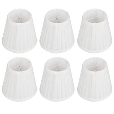 Imagem de Cocoarm Abajur Branco de 3,5x5,1x5,5 pol., Abajur E14 para Decoração de Hotel de Quarto de Sala de Estar Com Metal + Tecido, Ampla Aplicação para Iluminação de Casa