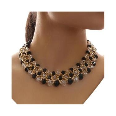Imagem de Colar Choker Multicamadas De Cristal Colorido Para Mulheres, Bijuteria