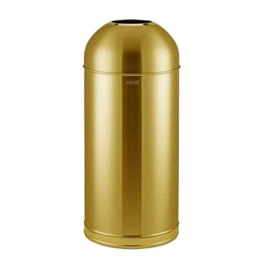 Imagem de Caixote de lixo externo grande lata de lixo de aço inoxidável externo com balde interno removível, recipiente de lixo comercial de topo aberto, 48L/12,6 galões grande