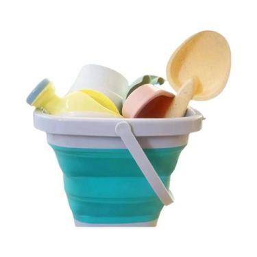 Imagem de Conjunto de Brinquedos de Praia Dobráveis para Crianças - Balde e Aces