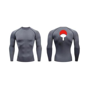 Imagem de Camiseta De Compressão Gráfica Masculina De Secagem Rápida, Camiseta A