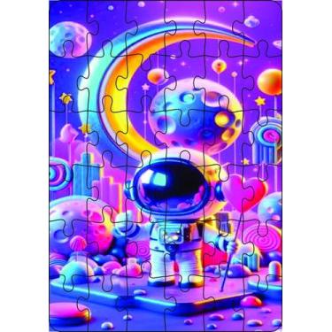 Imagem de Quebra-Cabeça Jogo Infantil Astronauta  36 Peças MDF 18x26 - Brother'S