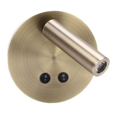 Imagem de Luocute Lâmpada de Parede Led, Luz de Ponto de Liga de Alumínio Moderna Minimalista Com Ampla Iluminação para Leitura do Quarto Decoração de Casa (BLACK)