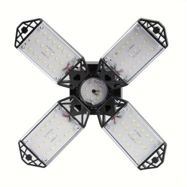 Imagem de Luz LED para garagem, 4 painéis deformáveis 60W luz do dia luminária LED para garagem, oficina