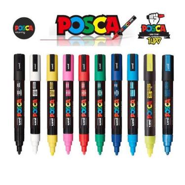 Imagem de Kit Caneta Posca Pc-5m C/10 Unidades N27 - Uniball