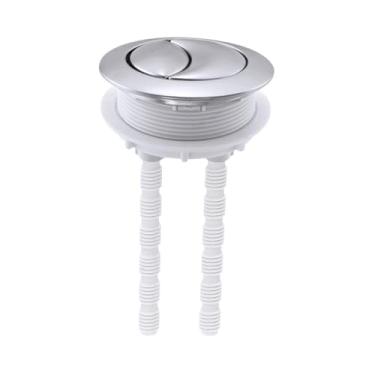 Imagem de Generic Botão de reposição para caixa acoplada de vaso sanitário, compatível com furos de cerâmica de 50 mm e rosca de 58 mm.
