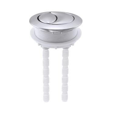 Imagem de Baoblaze Botão de descarga para caixa acoplada de vaso sanitário, compatível com furo de cerâmica de 50 mm com montagem superior, para banheiros residenciais.