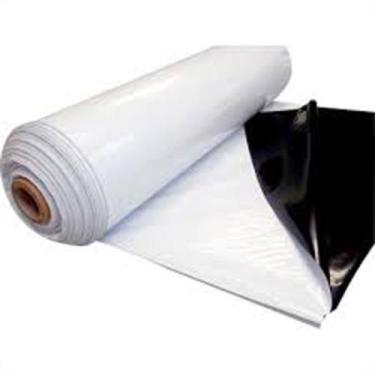 Imagem de Lona Plastica Negreira Preta/Branca 8X100M Dupla Face 150 Micras 78Kil