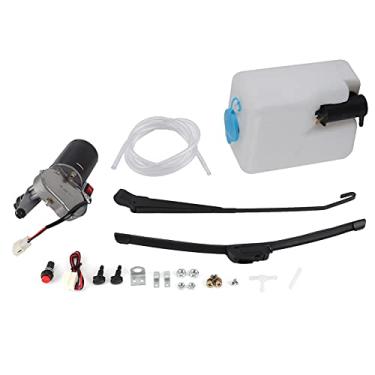 Imagem de Aoresac Kit de Limpador Elétrico para ATV UTV, Kit de Motor do Limpador Universal Com Lâmina de Borracha Macia, Alumínio ABS + Alumínio, Limpeza Silenciosa, Instalação Fácil, DC 12V