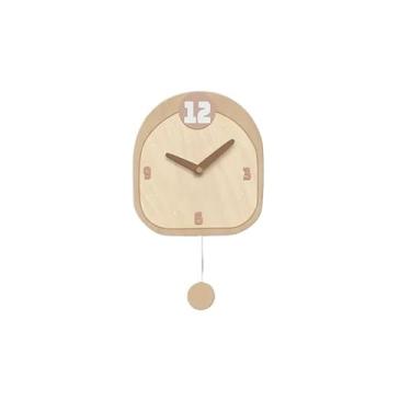 Imagem de URGDWEKJY Relógio de parede, sem perfuração, sala de estar, relógio de parede, design personalizado, mudo, relógio de cabeceira, ornamento, relógio de parede criativo, relógio mudo (A, pequeno)