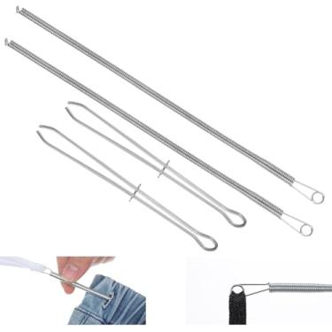 Imagem de Conjunto de ferramentas de rosqueador de cordão, clipes de fio de corda curta de aço inoxidável e passador de agulha com cordão de mola para moletons com capuz, calças e jaquetas