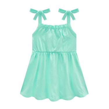 Imagem de Vestido Infantil Menina Em Cotton Verde Somnii-Feminino