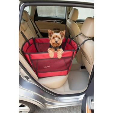 Imagem de Capa Protetora de Banco Individual Pet Impermeável Transporte Pet Carro Cadeira Pet Carro(Vermelho com Visor)