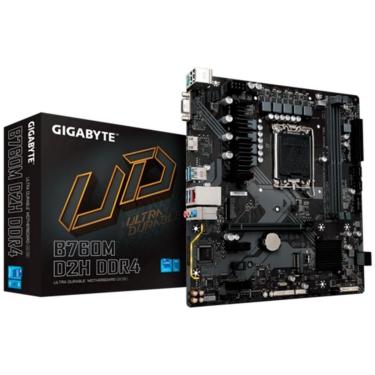 Imagem de Placa-Mãe Gigabyte B760M D2H Rev.1.0, Intel LGA1700, Micro ATX, DDR4, Preto - B760M D2H-Unissex