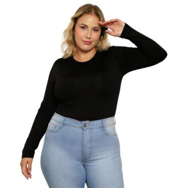 Imagem de Blusa Feminina Plus Size Térmica Segunda Pele Moda Inverno - DC Têxtil