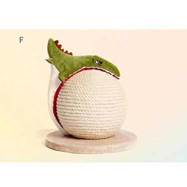 Imagem de U5GAAALPPQ9 Tábua de arranhar gato Clim Tree tridimensional brinquedo sisal gato pequeno Clim e adequado para todas as estações 35 x 30 cm (Cor: F)