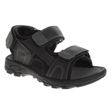 Imagem de Sandália esportiva para meninos Josmo com tiras ajustáveis de antiderrapante para uso ao ar livre para crianças pequenas e grandes, Preto, castanho, 15