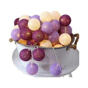 Imagem de Guirlanda De Luzes De Fada De Algodão Para Natal, Páscoa, Decoração De