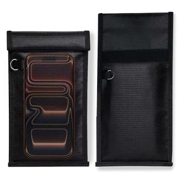 Imagem de BOBULIER Bolsas Faraday para telefones e chaves de carro, bolsa com bloqueio de sinal, protetor de gaiola Faraday à prova de fogo e à prova d'água para celular, chaveiro, RFID, GPS, WiFi, bloqueador