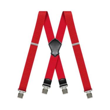 Imagem de Suspensórios Masculinos Pretos Reforçados De 1,6 Polegadas De Largura,