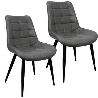 Imagem de Kit 2 Cadeiras Romana Provence Poltrona Estofada Pu Vintage Retro Pés 