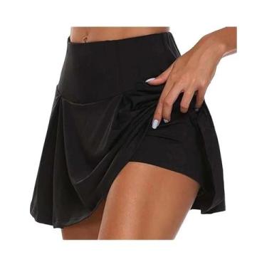 Imagem de Saia Mini De Cintura Alta Para Mulheres, Secagem Rápida, Cor Sólida, P
