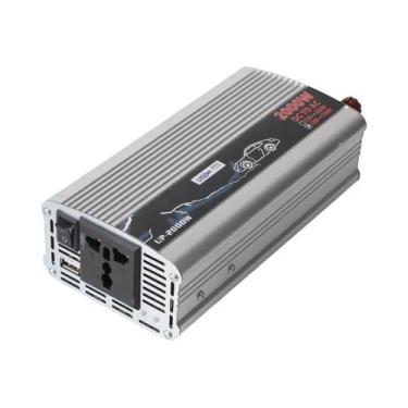 Imagem de Inversor Automotivo 2000W 12V Para 110V 220V AC Com Tomada De Energia 
