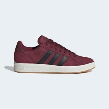 Imagem de Tênis Adidas Grand Court Base Suede Masculino, Bordô, 39