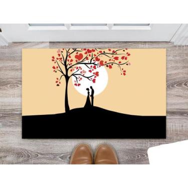 Imagem de Tapete Capacho Decorativo Entrada Porta Sala Sombra Casal - Deluzz